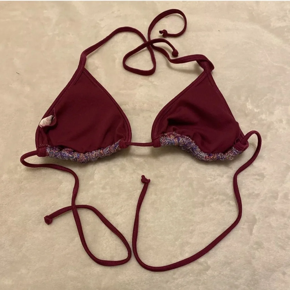 Xhilaration Multicolored Crocheted Paisley Bikini Top